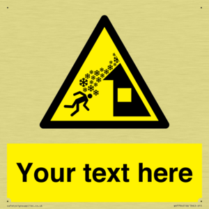 Custom warning roof avalanche